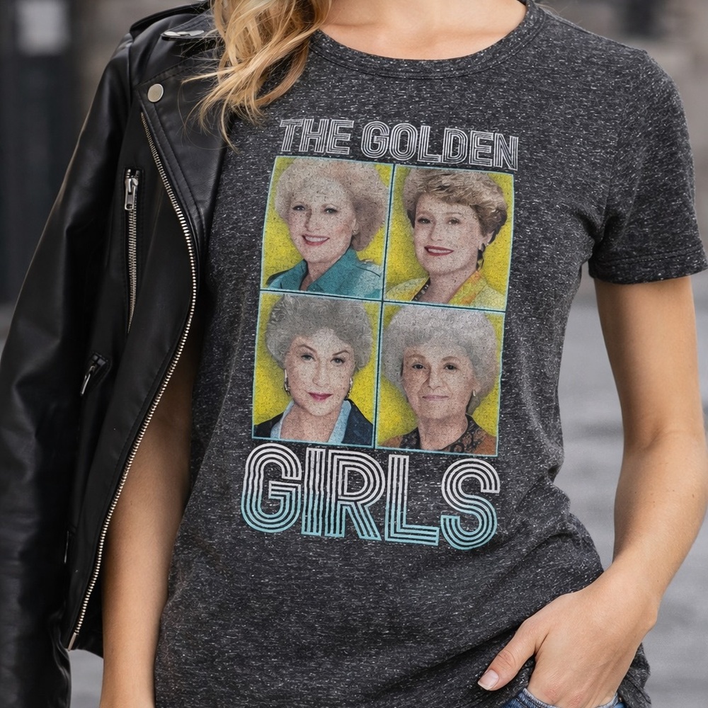 Golden Girls Graphic Tee | Vintage-Inspired Soft Heather Gray T-Shirt | Pop Cult